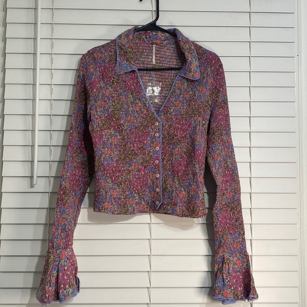 Free people floral long sleeve